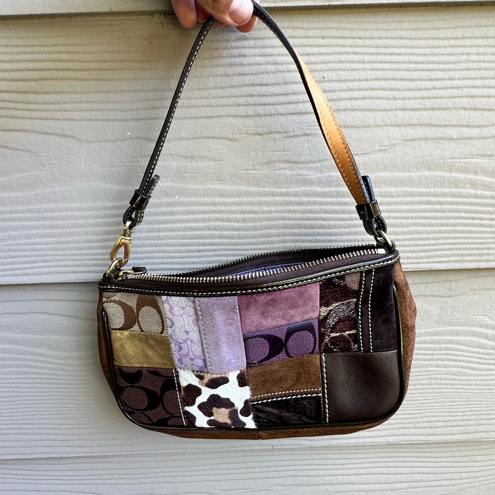 Vintage Coach patchwork hand bag